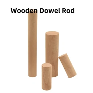 Tige à cheville en bois 5,8,10,12,15,18,20-60 mm diamètres x 100/200/300 mm chevilles en bois - Photo 1 sur 27