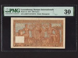 Luxembourg:P-13a,100 Francs,1956 * Duchess Charlotte * PMG VF 30 * - Picture 1 of 2