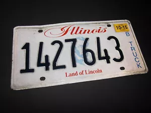 ILLINOIS State LAND OF LINCOLN B Truck LICENSE PLATE 2015 - Picture 1 of 4