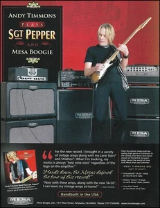 Andy Timmons plays SGT. Pepper 2011 Mesa Boogie guitar amp advertisement print - Picture 1 of 3