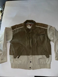 Vintage 90s North Bay Tan/Beige Earth Tone Full Zip Bomber Jacket Size M - Picture 1 of 6