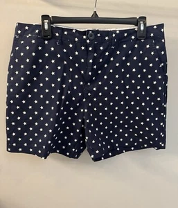Caribbean Joe Island Supply Blue Shorts White Stars Design Women’s SZ 14 - Picture 1 of 20