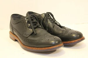 Zapatos Oxford negros COLE HAAN punta redonda con cordones estampado liso talla 10M - Imagen 1 de 8