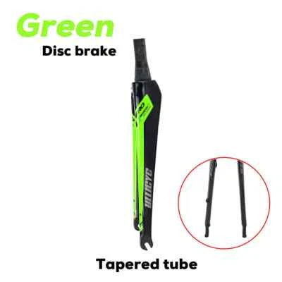 Bicicleta de carretera de fibra de carbono horquilla rígida llanta de disco freno tubo cónico redondo 700C Foto 1 de 4