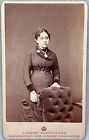 CDV YOUNG LADY AT CHAIR BY LAMBERT WESTON DOVER FOLKESTONE FASHION ANTIQUE PHOTO