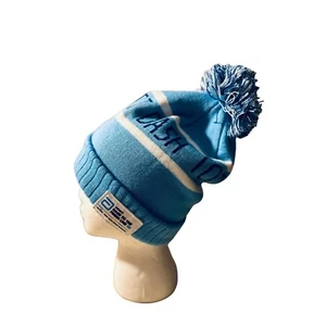 UNISEX New Balance Light Blue Hat Beanie Pompon - Picture 1 of 9