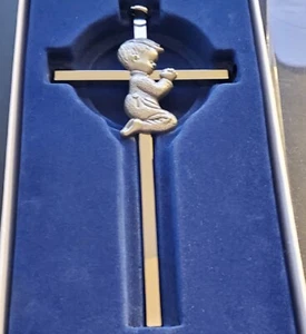 Sacred Traditions Baby Wall Cross Baptism Gifts for Boys 6" - New in Box - Picture 1 of 2