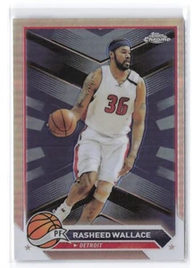 2023-24 Topps Chrome #19 Rasheed Wallace Refractor Pistons FREE SHIPPING - Picture 1 of 2