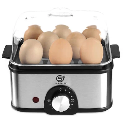 SUPERLEX Eierkocher 16 Frühstückseier Eier Ei Kocher Kompakt Mini Egg Cooker