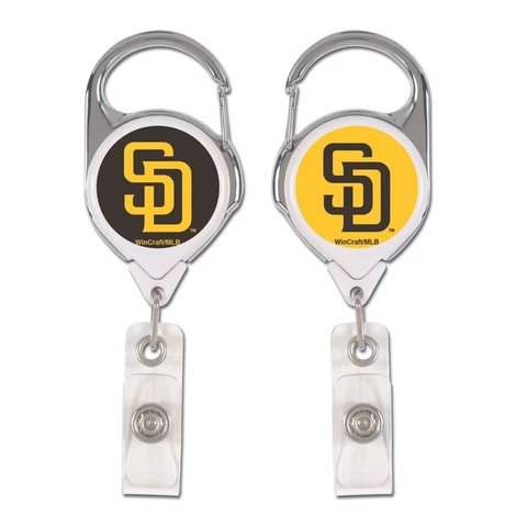 SAN DIEGO PADRES PREMIUM METAL RETRACTABLE ID BADGE HOLDER KEY CHAIN WINCRAFT 👀 Cover