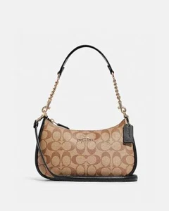 NWT Coach Women’s Classic Teri Brown Shoulder Bag, Versatile For Commuting - Picture 1 of 8