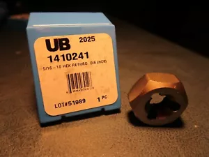 5/16"-18 Chromium Steel Bright Finish UNC, Hexagon Rethreading Bolt Die - Picture 1 of 2