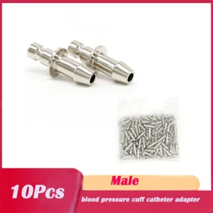 10Pcs Metal NIBP Cuff Connectors Blood Pressure Quick Male/Men Adapter A4 Series - Picture 1 of 21