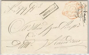 ANTICHI STATI storia postale - PRECURSORI busta MODENA - MONTECCHIO 1855 - Imagen 1 de 1
