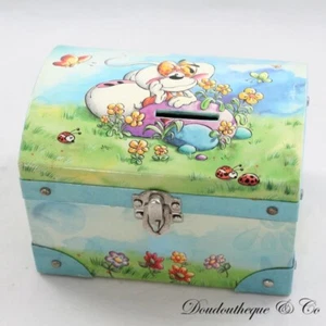 DEPESCHE Diddl Blue Green Piggy Bank Jewelry Box 10cm (CEMO) - Picture 1 of 4