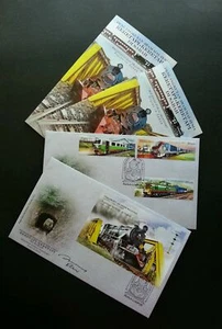 [SJ] Malaysia Public Transport Train In Sabah 2015 Railway (FDC pair) *signed - Picture 1 of 5