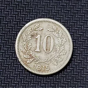 1915 AUSTRIA: Ten (10) Heller Coin - Franz Joseph I Copper-Nickel-Zinc KM# 2822 - Picture 1 of 2