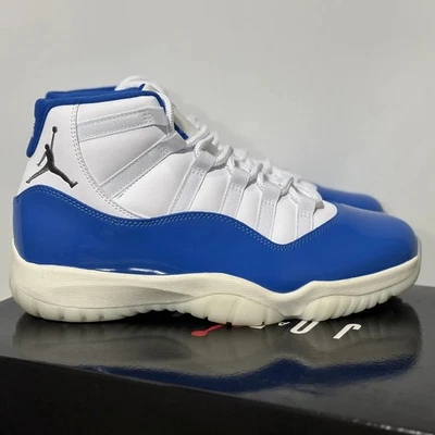 🔥 ‘IO8959-133’ Air Jordan 11 Retro Sports Blue Men’s Shoes - Image 1 of 4