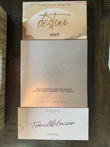 Lot Of 3 NEW Eyeshadow Palettes Iconic London,  Wander Beauty & Alamor - Picture 1 of 10