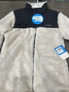 Chaqueta polar Columbia pequeña marfil/gris Havenwood pila gruesa para mujer - Imagen 1 de 9