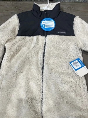 Chaqueta polar Columbia pequeña marfil/gris Havenwood pila gruesa para mujer Foto 1 de 4