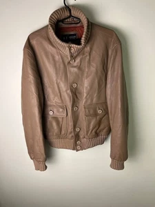 Armani Jeans Vintage Leather Jacket Size 52 - Picture 1 of 18
