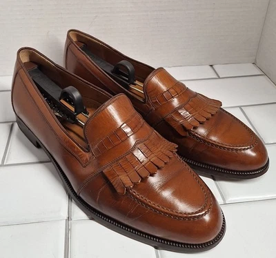 Bruno Magli Men's Size 10 M Brown Leather Shoes Slip On Italian Loafers Italy - Image 1 of 4