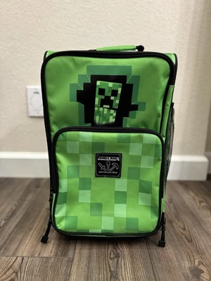 Official Minecraft Creeper Luggage – Kids Wheeled Carry-On Backpack - Image 1 of 4