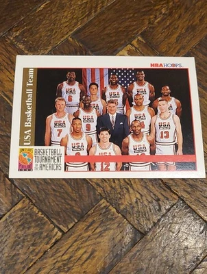 1992-93 NBA Hoops - Michael Jordan, Magic Johnson, Larry Bird #USBT USA Notation - Image 1 of 2