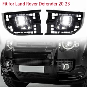 Pair Front Fog Light LED Driving Lamp Kit For LR Defender 90 110 130 2020-2024 - Picture 1 of 9