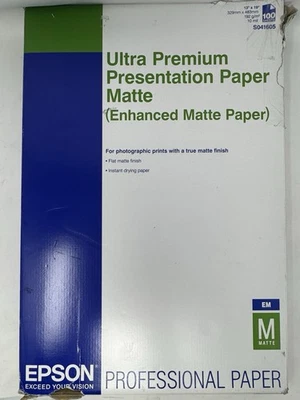 Epson Ultra Premium Presentation Paper Matte 13x19" 100pk- new w/ bent corners - Image 1 of 4