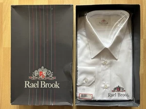 VINTAGE RAEL BROOK WHITE COTTON SHIRT 17.5' BOXED DEADSTOCK - Picture 1 of 2