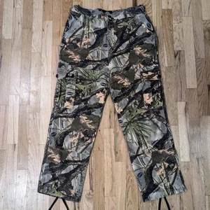 Vintage Dickies Camo Pants Double Knee Mens 36x32 Pine Cargo West Hunting - Picture 1 of 13