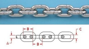 MarineNow Stainless Steel Anchor Chain 316 1/4" ISO G4 150ft - Foto 1 di 2