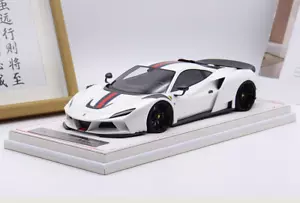 IVY Merit 1/18 Ferrari Novitec F8 Resina Diecast Modelo Coche Blanco/Púrpura/Gris - Imagen 1 de 19