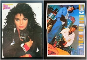 JANET JACKSON BACK COVER, TECHNOTRONIC POSTER No. 7/1990 SLOVAK MAGAZINE POPULAR - Picture 1 of 21