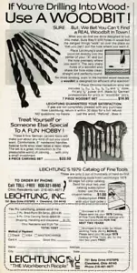 1978 Vintage Print Ad Leichtung The Workbench People Use a Woodbit Drilling Wood - Picture 1 of 2