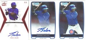 JORGE SOLER 2012 LEAF ULTIMATE DRAFT ROOKIE & BOWMAN CHROME AUTO RED AUTO 5/5!