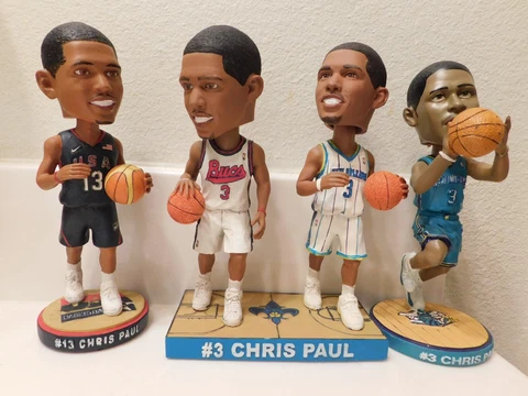 [4] CHRIS PAUL BOBBLEHEADS - GREAT CONDITION - HORNETS - BUCS - USA TEAMS Cover