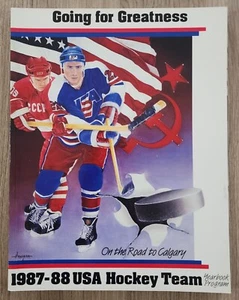 Official 1987-88 USA Hockey Team Program Yearbook Craig Janney Brian Leetch - Picture 1 of 2