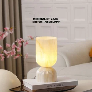 Retro Glass Vase Desk Lamp Girl Bedroom Bedside Lamp Ambient Lamp Dimmable - Picture 1 of 18