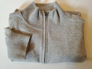 J Crew Mercantile Mens Cotton Blend 1/4 Zip Pullover GRAY Sweater Size L A106* - Picture 1 of 6