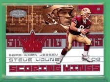 STEVE YOUNG  2001 FLEER NFL HOT PROSPECTS SCORING KINGS GAME WORN JERSEY HOF 🚨