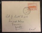 1943 Jersey Channel Islands England Occupation Cover Domestic 2d