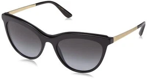 NEW Dolce & Gabbana DG4335 501/8G Black & Gold Sunglasses with Grey Lenses - Picture 1 of 4