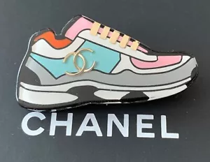 BNIB Authentic CHANEL Multicolors Sneaker Resin Brooch Pin - Picture 1 of 10