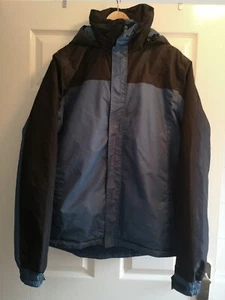 Mens Blue & Black Jacket /Anorak Hooded Pockets ~ Size 42 ~ Vgc - Picture 1 of 4