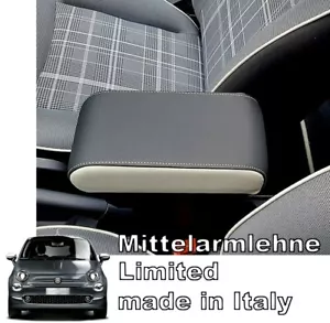 Reposabrazos central LIMITED FIAT 500 gris oscuro + marfil + compartimento de almacenamiento + ajustable - Imagen 1 de 4