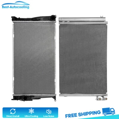 Radiador de alumínio e condensador AC para 2013 2014-2015 BMW X1 2009-2015 BMW Z4 - Imagem 1 de 4