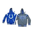 Indianapolis Colts Jacket Mens Small Blue New Reversible GIII NFL Hooded Coat